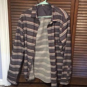 Striped Button-up Unisex Shirt